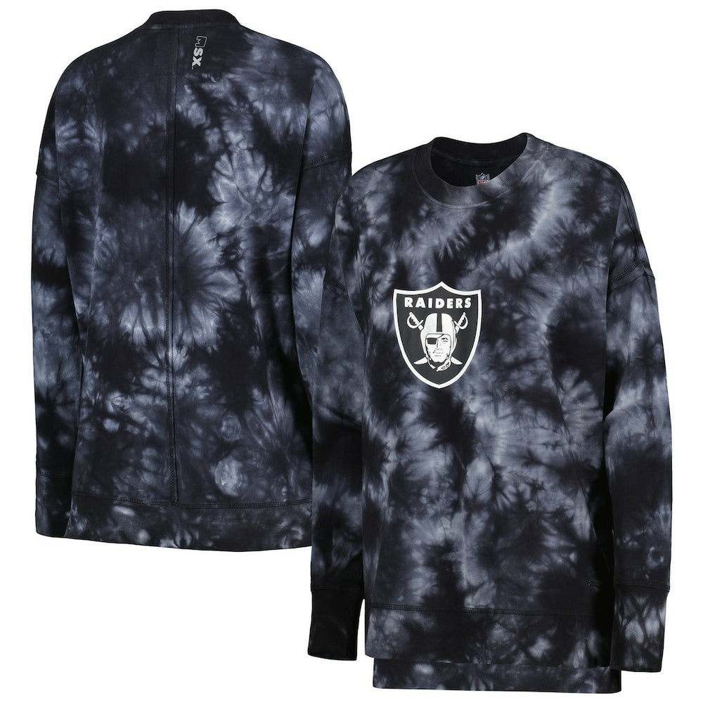 NFL Las Vegas Raiders MSX by Michael Strahan Women's Bailey Tie-Dye Pullover Sweatshirt