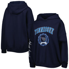 NFL Tennessee Titans Tommy Hilfiger Women's Becca Drop Shoulder Pullover Hoodie