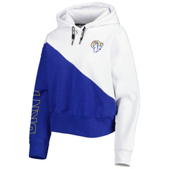 NFL Los Angeles Rams DKNY Sport Women's Bobbi Color Blocked Pullover Hoodie