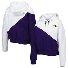 NFL Baltimore Ravens DKNY Sport Women's Bobbi Color Blocked Pullover Hoodie