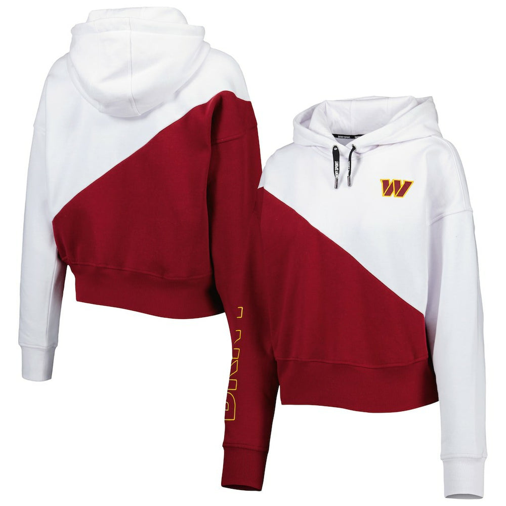 NFL Washington Commanders DKNY Sport Women's Bobbi Color Blocked Pullover Hoodie