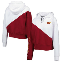 NFL Washington Commanders DKNY Sport Women's Bobbi Color Blocked Pullover Hoodie