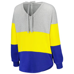NFL Los Angeles Rams Touch Women's Outfield Deep V-Back Waist Length Pullover Sweatshirt