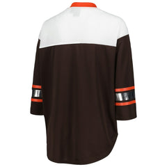 NFL Cleveland Browns G-III 4Her by Carl Banks Women's Double Team 3/4-Sleeve Lace-Up T-Shirt