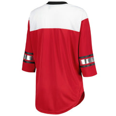 NFL Arizona Cardinals G-III 4Her by Carl Banks Women's Double Team 3/4-Sleeve Lace-Up T-Shirt