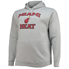 Miami Heat Big & Tall Heart & Soul Pullover Hoodie - Heathered Gray cheap