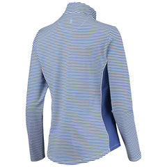 Chicago Cubs Tommy Bahama Women's Aubrey Stripe Block IslandZone Half-Zip Jacket - Royal