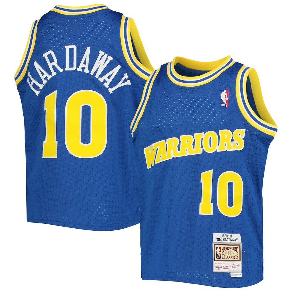 Tim Hardaway Golden State Warriors Youth 1990/91 Hardwood Classics Swingman Jersey sale - Royal | Mitchell & Ness on sale