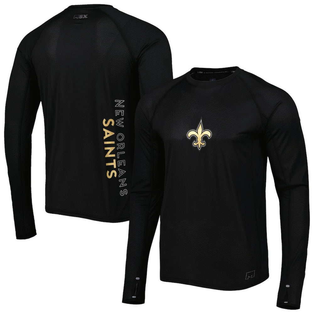 NFL New Orleans Saints MSX by Michael Strahan Interval Long Sleeve Raglan T-Shirt