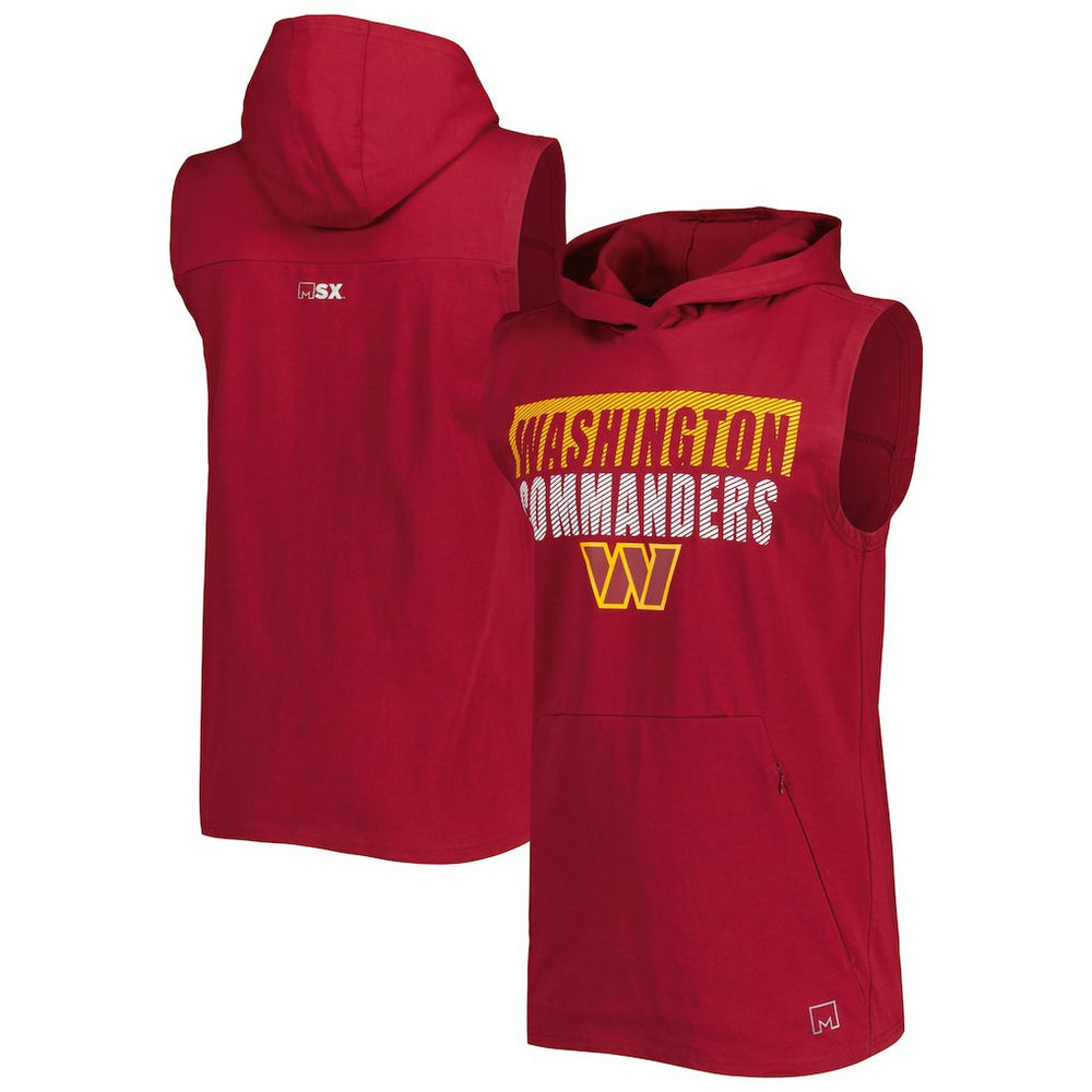 NFL Washington Commanders MSX by Michael Strahan Relay Sleeveless Pullover Hoodie