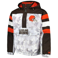 NFL Cleveland Browns Starter Thursday Night Gridiron Raglan Half-Zip Hooded Jacket