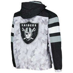 NFL Las Vegas Raiders Starter Thursday Night Gridiron Raglan Half-Zip Hooded Jacket