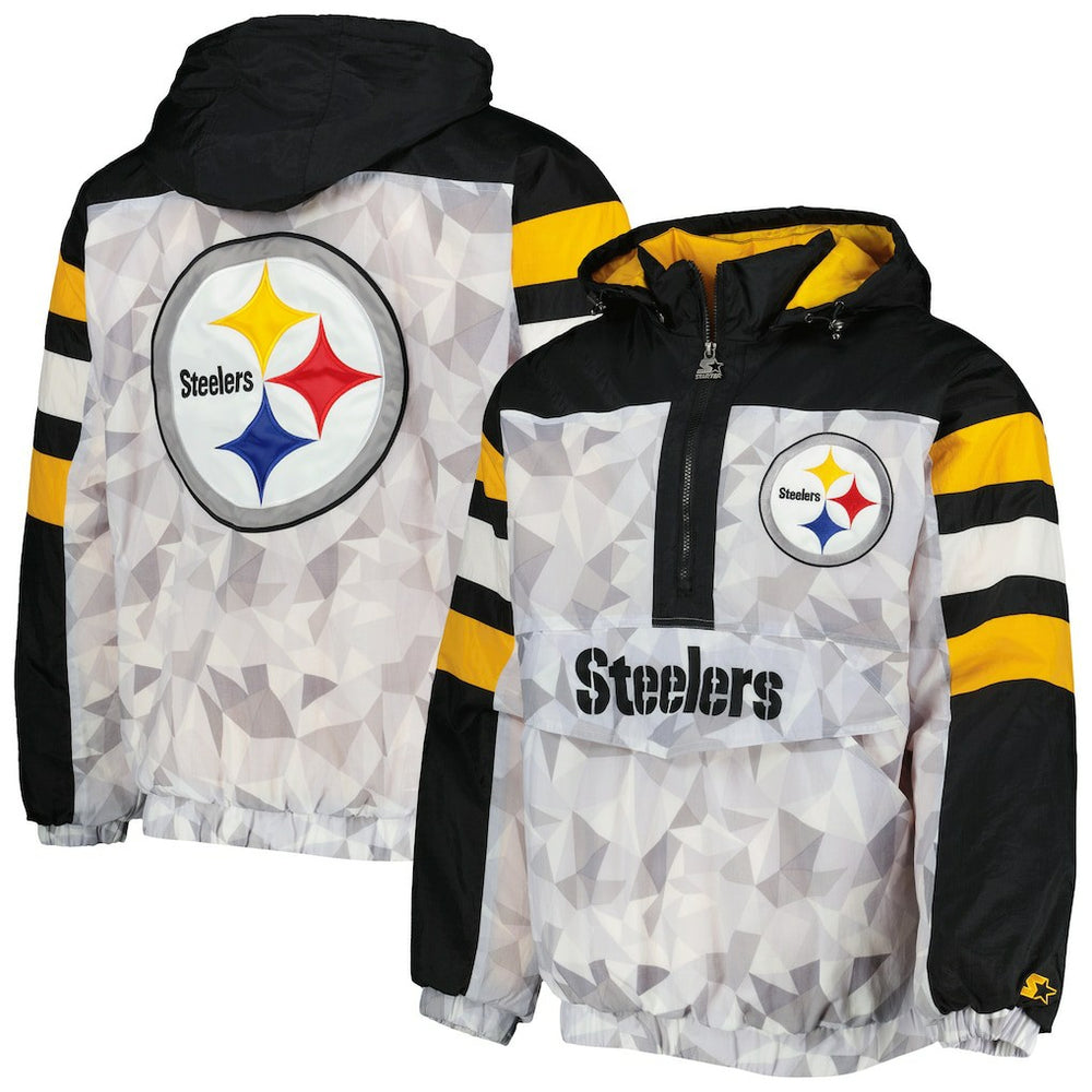 NFL Pittsburgh Steelers Starter Thursday Night Gridiron Raglan Half-Zip Hooded Jacket