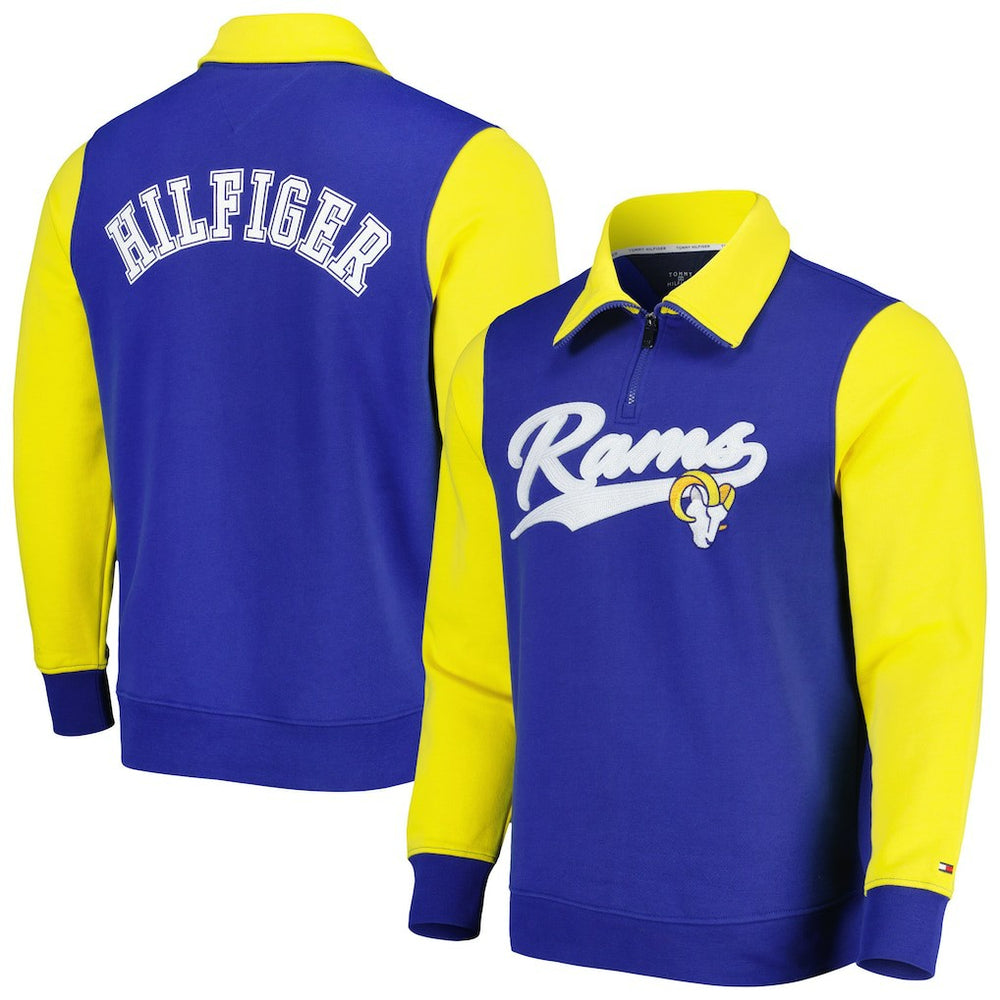 NFL Los Angeles Rams Tommy Hilfiger Aiden Quarter-Zip Sweatshirt