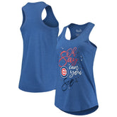 Chicago Cubs Touch Women's Americana Tri-Blend Racerback Tank Top - Royal