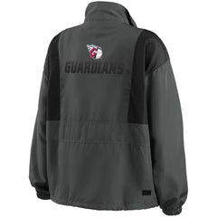 Cleveland Guardians WEAR by Erin Andrews Women's Packable Half-Zip Jacket - Charcoal