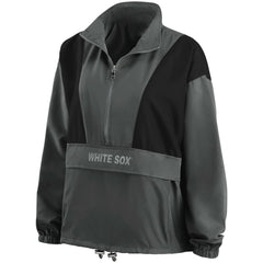 Chicago White Sox WEAR by Erin Andrews Women's Packable Half-Zip Jacket - Charcoal