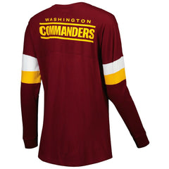 NFL Washington Commanders Women's Athletic Varsity Lace-Up Lightweight Long Sleeve T-Shirt