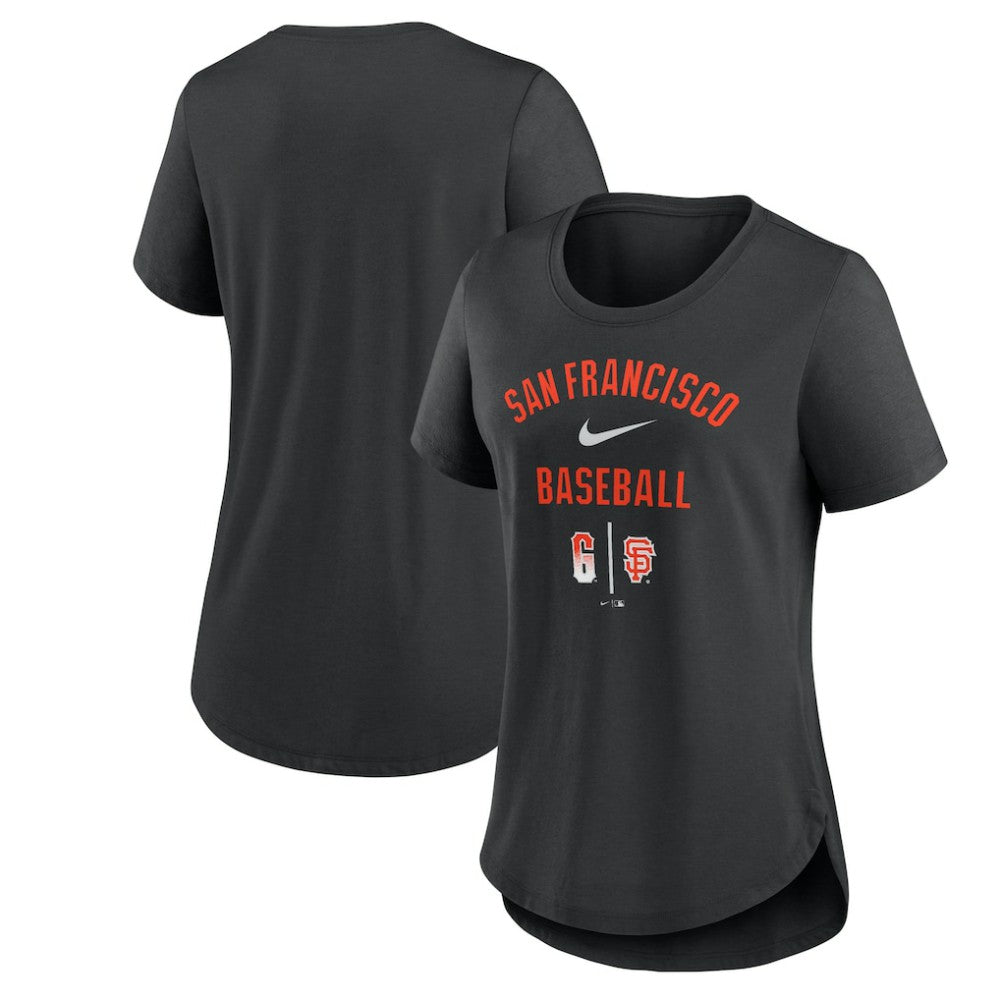 San Francisco Giants Women's City Connect Tri-Blend T-Shirt - Black | Nike