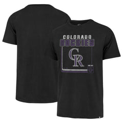Colorado Rockies Cooperstown Collection Borderline Franklin T-Shirt - Black | 47 brand