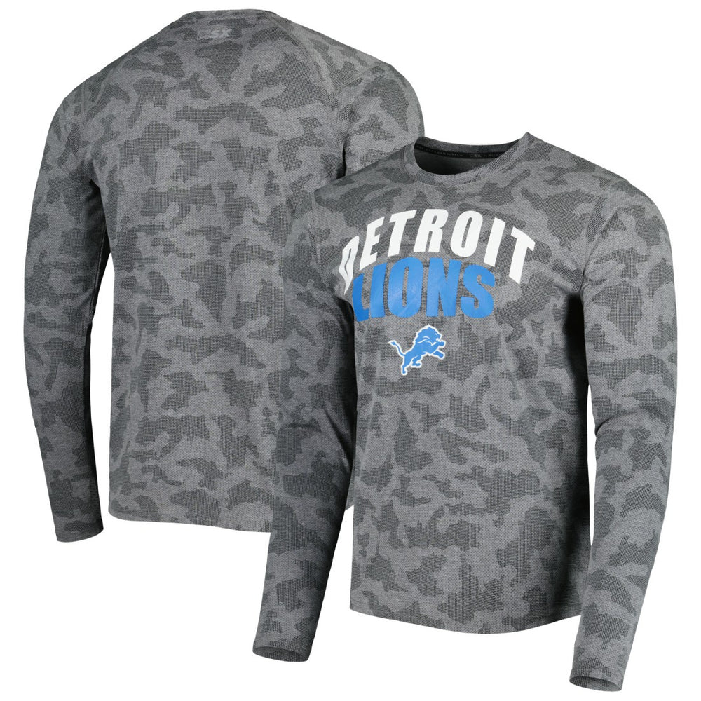NFL Detroit Lions MSX by Michael Strahan Performance Camo Long Sleeve T-Shirt