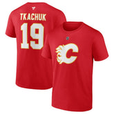 Matthew Tkachuk Calgary Flames Fanatics Authentic Stack Name & Number T-Shirt
