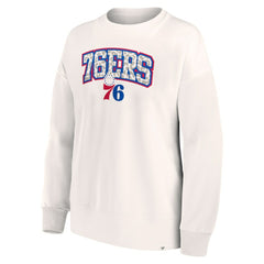 Philadelphia 76ers Women's Tonal Leopard Pullover Sweatshirt - White | Fanatics cheap