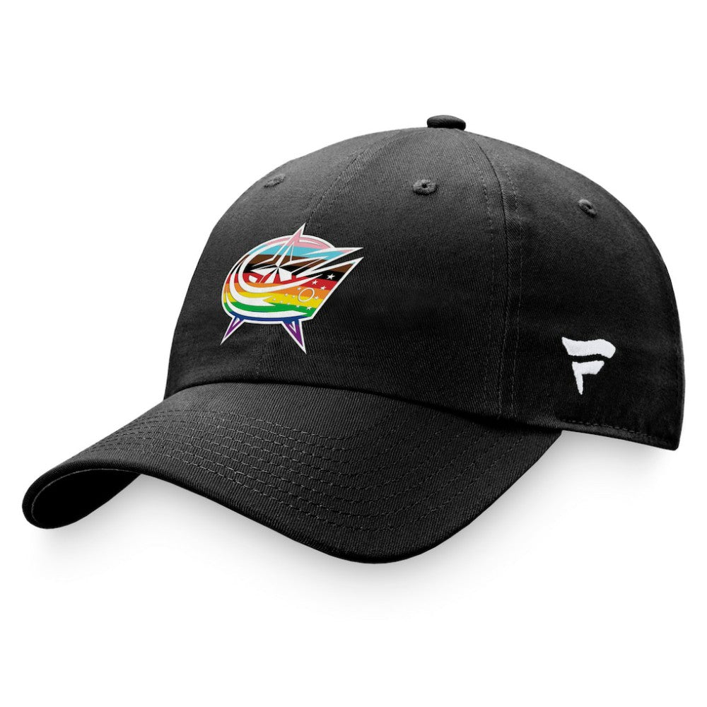Columbus Blue Jackets Fanatics Team Logo Pride Adjustable Hat
