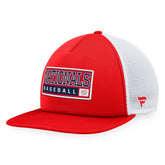 Washington Nationals Majestic Foam Trucker Snapback Hat - Red/White