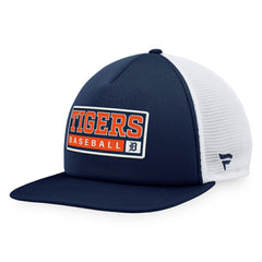 Detroit Tigers Majestic Foam Trucker Snapback Hat - Navy/White