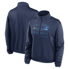 Chicago White Sox Women's Rewind Splice Half-Zip Semi-Cropped Bubble Hem Sweatshirt - Navy | Nike