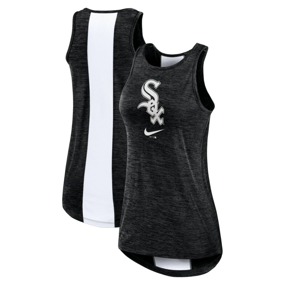 Chicago White Sox Women's Dri-FIT Performance Right Mix High Neck Tank Top - Black | Nike
