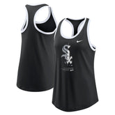 Chicago White Sox Women's Tech Tri-Blend Tank Top - Black | Nike