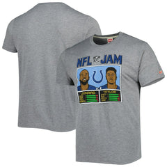 NFL Indianapolis Colts Jonathan Taylor & Shaquille Leonard Homage Unisex NFL Jam Tri-Blend T-Shirt