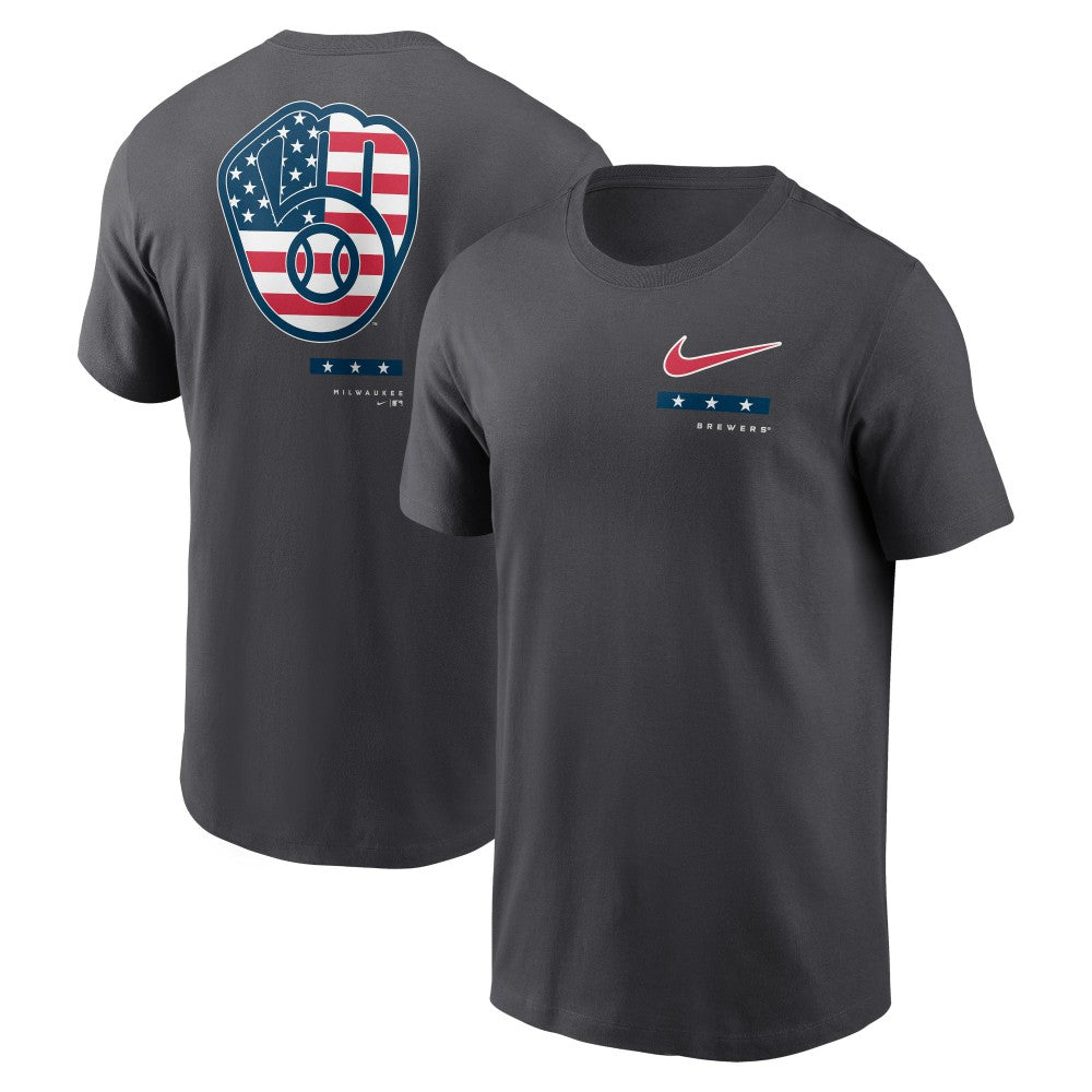 Milwaukee Brewers Americana T-Shirt - Anthracite | Nike