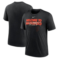 San Francisco Giants Home Spin Tri-Blend T-Shirt - Heather Black | Nike