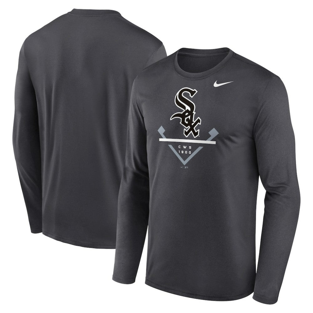 Chicago White Sox Icon Legend Performance Long Sleeve T-Shirt - Anthracite | Nike