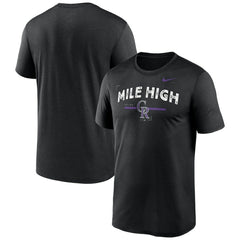 Colorado Rockies Local Legend Practice Performace T-Shirt - Black | Nike