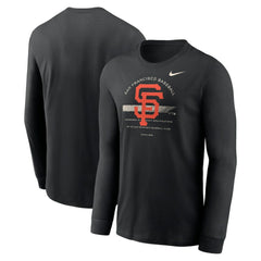 San Francisco Giants Over Arch Performance Long Sleeve T-Shirt - Black | Nike