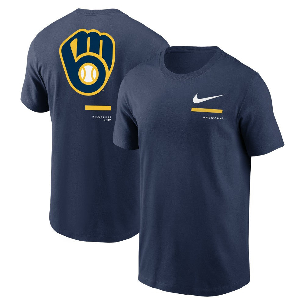 Milwaukee Brewers Over the Shoulder T-Shirt - Navy | Nike