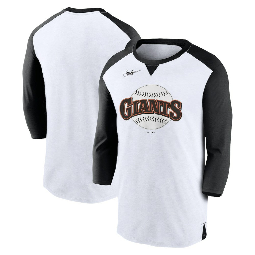 San Francisco Giants Rewind 3/4-Sleeve T-Shirt - White/Black | Nike