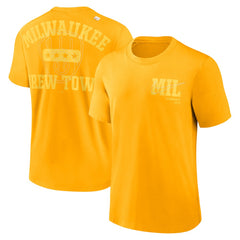 Milwaukee Brewers Statement Game Over T-Shirt - Gold | Nike