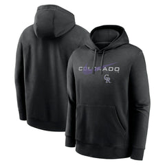 Colorado Rockies Swoosh NeighborHOOD Pullover Hoodie - Black | Nike