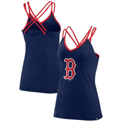 Boston Red Sox Women's Barrel It Up Cross Back V-Neck Tank Top - Navy