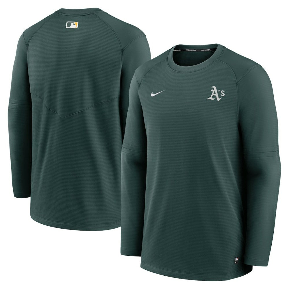 Athletics Authentic Collection Logo Performance Long Sleeve T-Shirt - Green | Nike