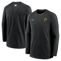 Pittsburgh Pirates Authentic Collection Logo Performance Long Sleeve T-Shirt - Black | Nike