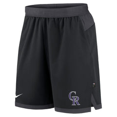 Colorado Rockies Authentic Collection Flex Vent Performance Shorts - Black | Nike
