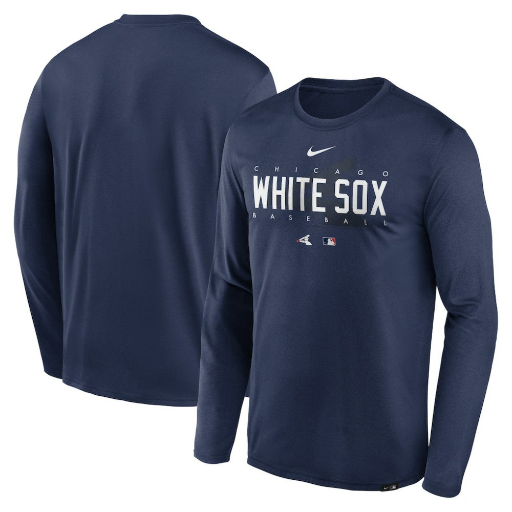 Chicago White Sox Authentic Collection Team Logo Legend Performance Long Sleeve T-Shirt - Navy | Nike