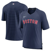 Boston Red Sox Authentic Collection Pregame Raglan Performance V-Neck T-Shirt - Navy | Nike