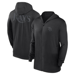 Tampa Bay Rays Authentic Collection Travel Performance Lightweight Full-Zip Hoodie - Black | Nike